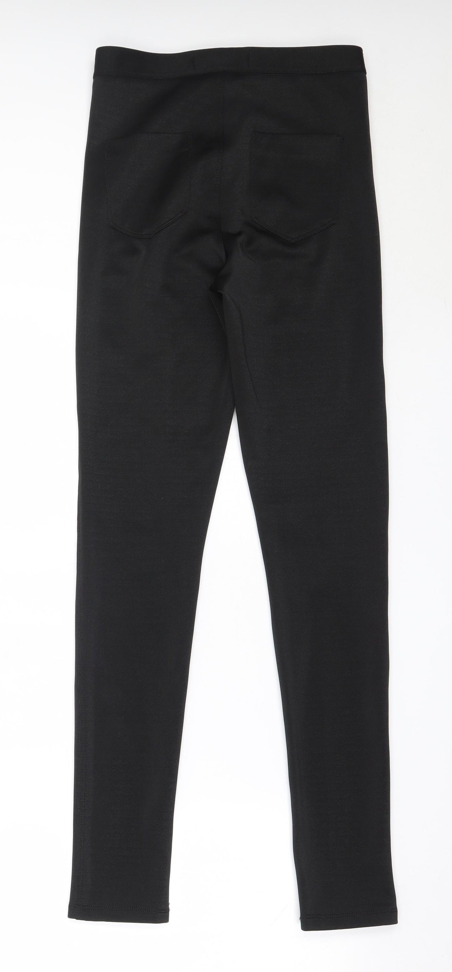 River Island Womens Black  Polyester Carrot Trousers Size 8 L30 in Regular