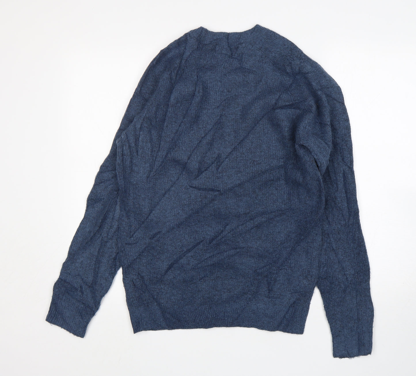 NEXT Mens Blue Round Neck  Acrylic Pullover Jumper Size S