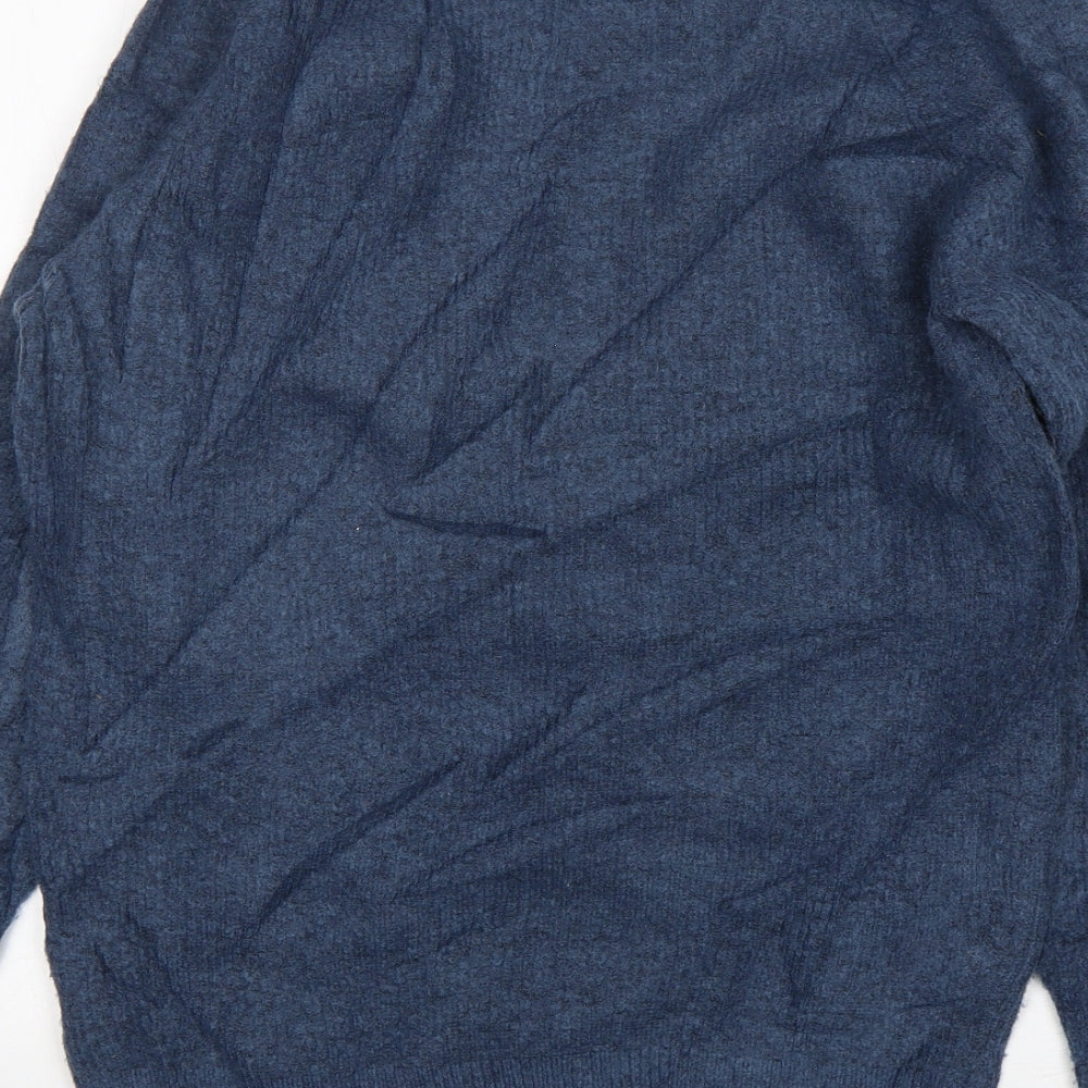 NEXT Mens Blue Round Neck  Acrylic Pullover Jumper Size S
