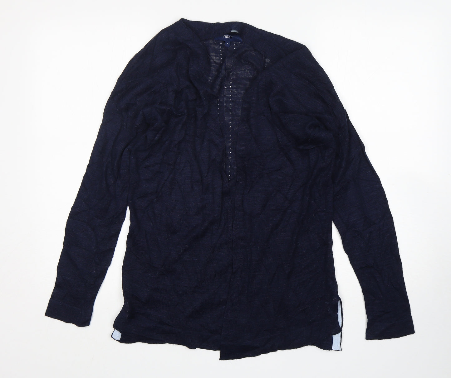 NEXT Womens Blue V-Neck  Acrylic Cardigan Jumper Size 8