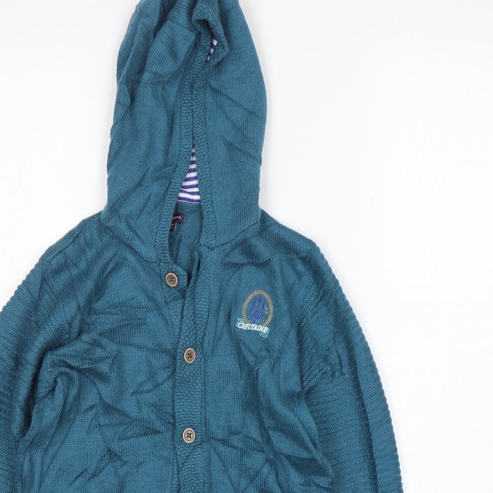 Sergent Major Boys Green  Polyamide Cardigan Hoodie Size 11 Years