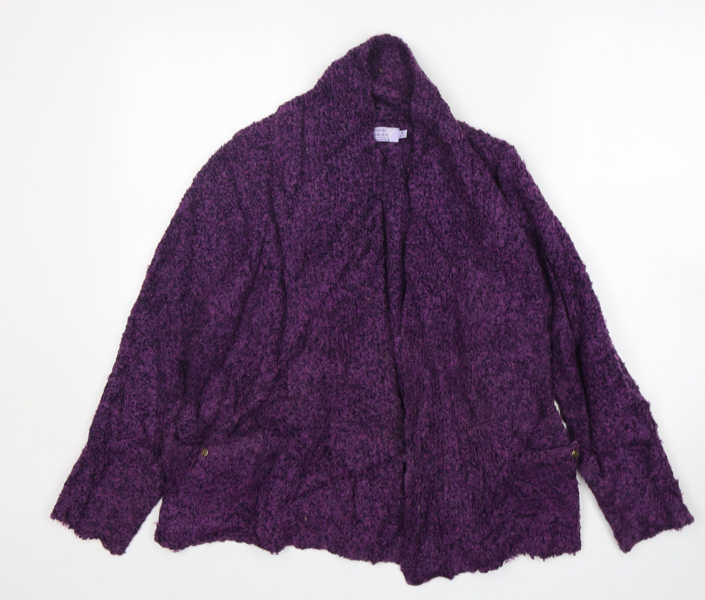 Honor Milburn Womens Purple V-Neck  Acrylic Cardigan Jumper Size M