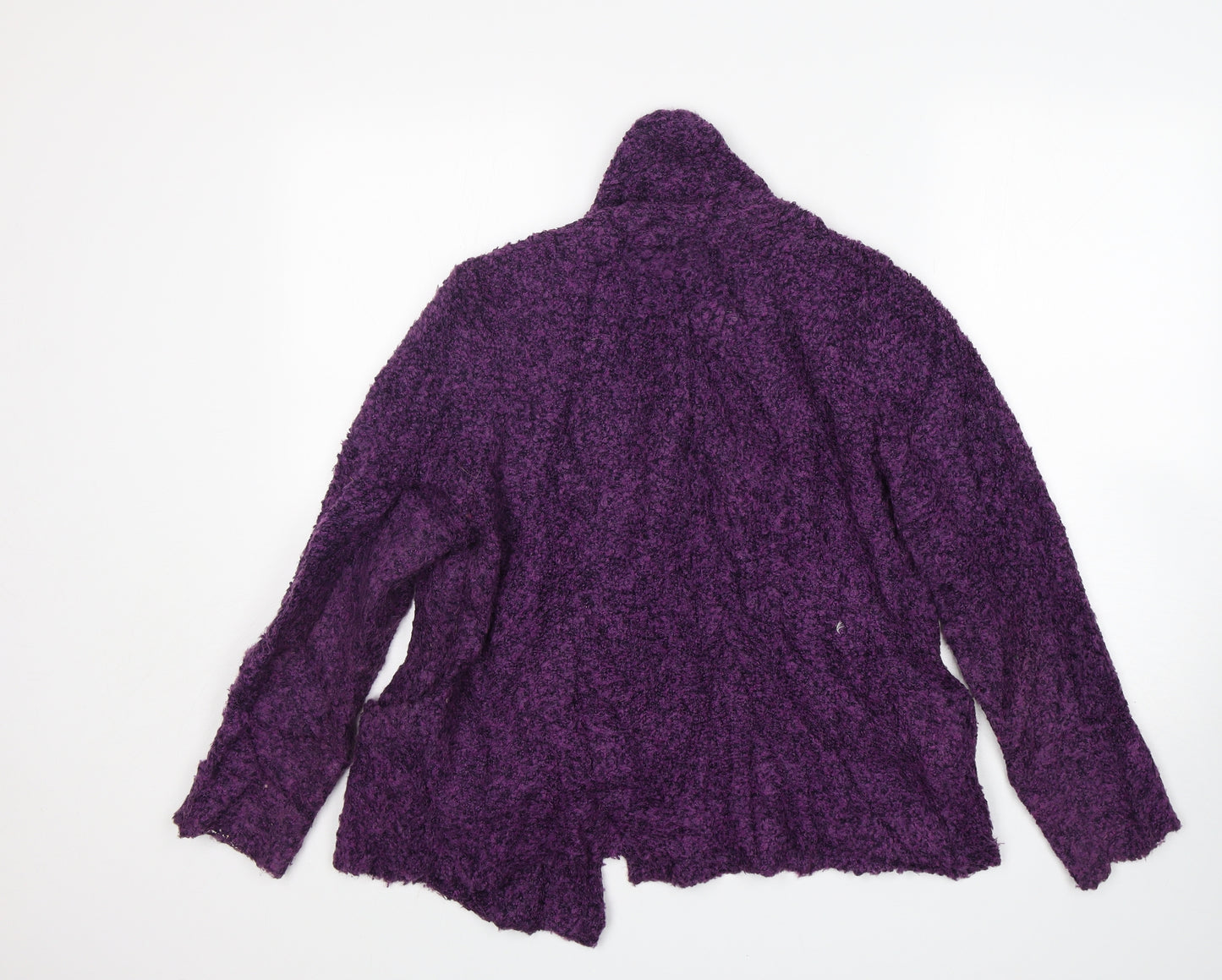 Honor Milburn Womens Purple V-Neck  Acrylic Cardigan Jumper Size M