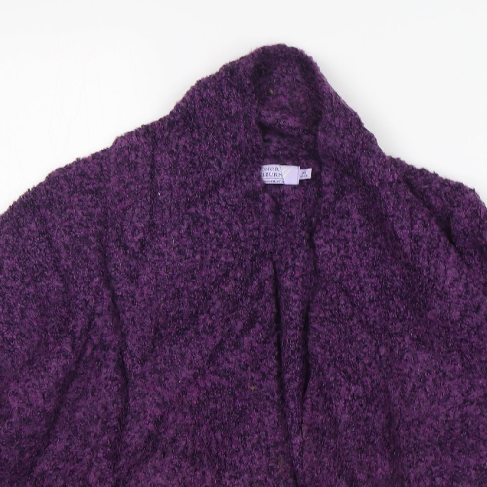 Honor Milburn Womens Purple V-Neck  Acrylic Cardigan Jumper Size M