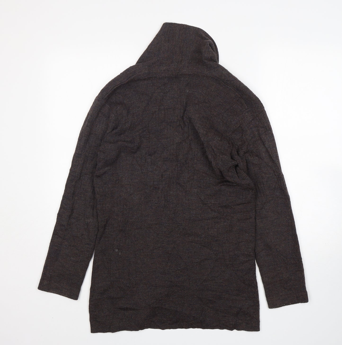 fennwright & mason  Womens Brown V-Neck  Wool Cardigan Jumper Size L