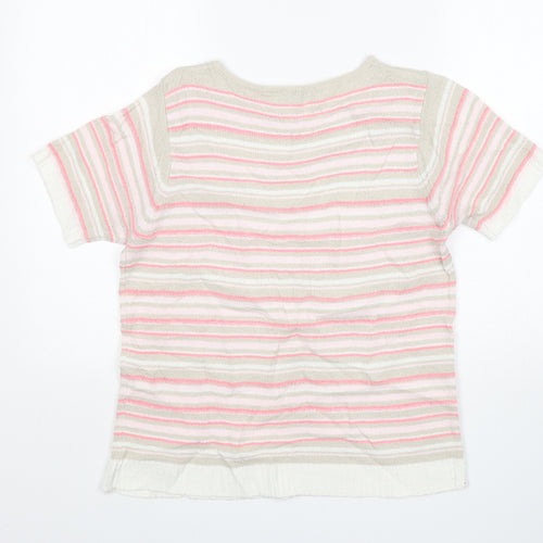 Berkertex Womens Multicoloured Round Neck Striped Acrylic Pullover Jumper Size 14