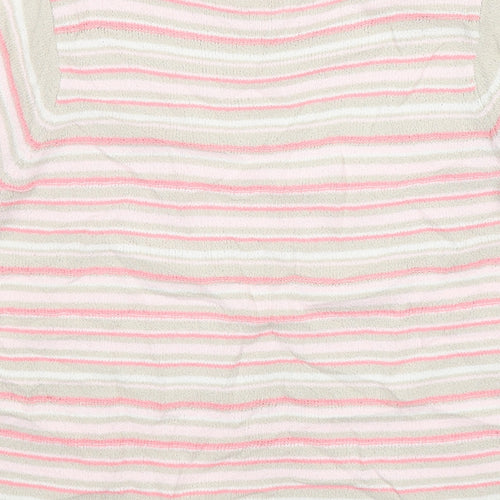 Berkertex Womens Multicoloured Round Neck Striped Acrylic Pullover Jumper Size 14