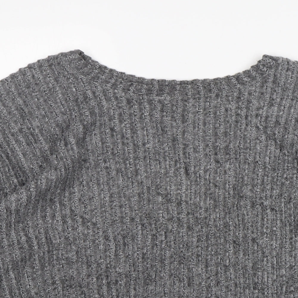 Zara Womens Grey Round Neck   Pullover Jumper Size S