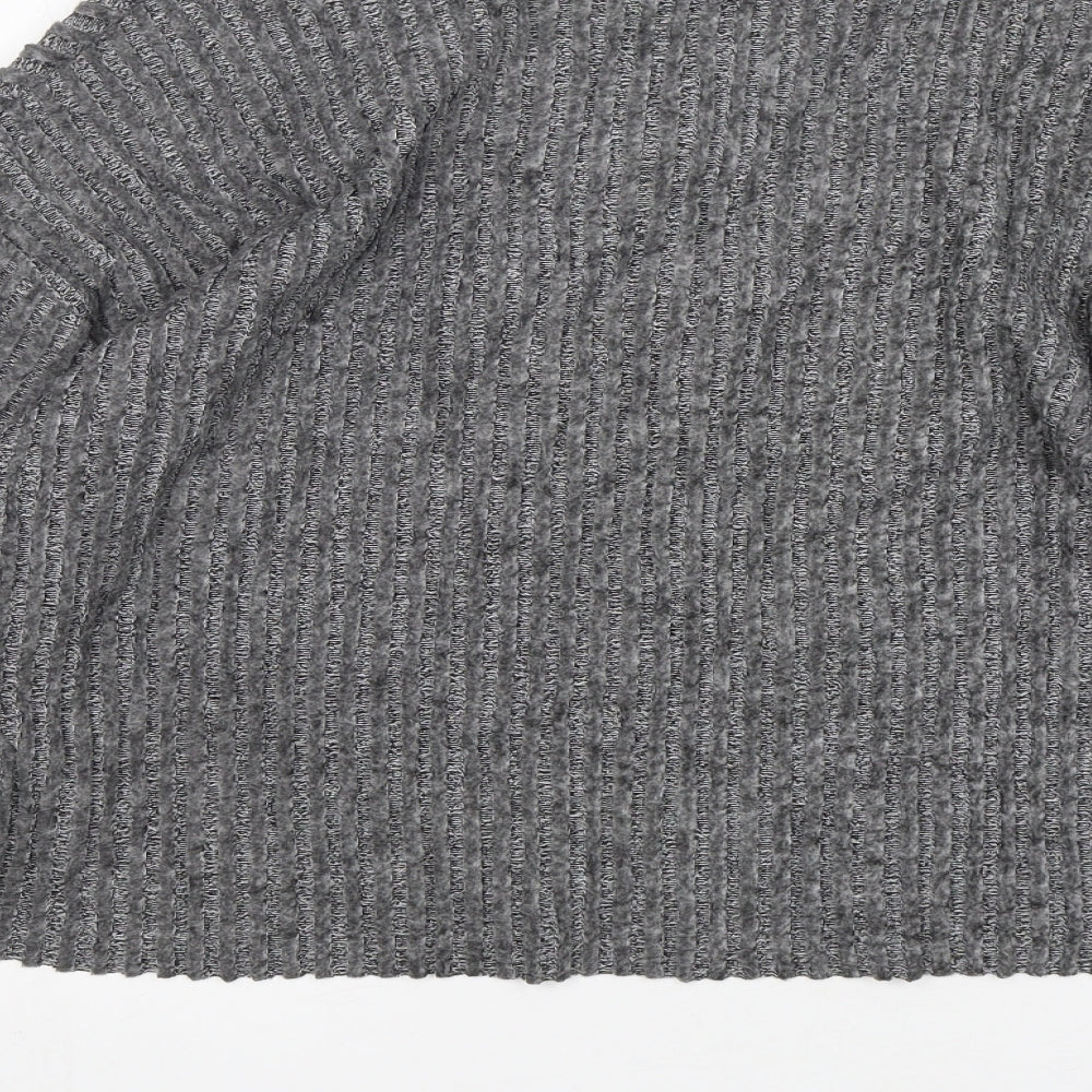 Zara Womens Grey Round Neck   Pullover Jumper Size S