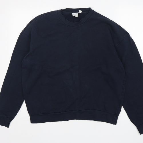 Topman Mens Blue  Cotton Pullover Sweatshirt Size M