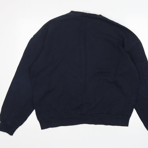 Topman Mens Blue  Cotton Pullover Sweatshirt Size M