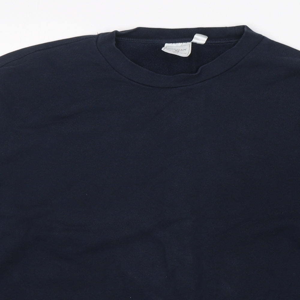 Topman Mens Blue  Cotton Pullover Sweatshirt Size M