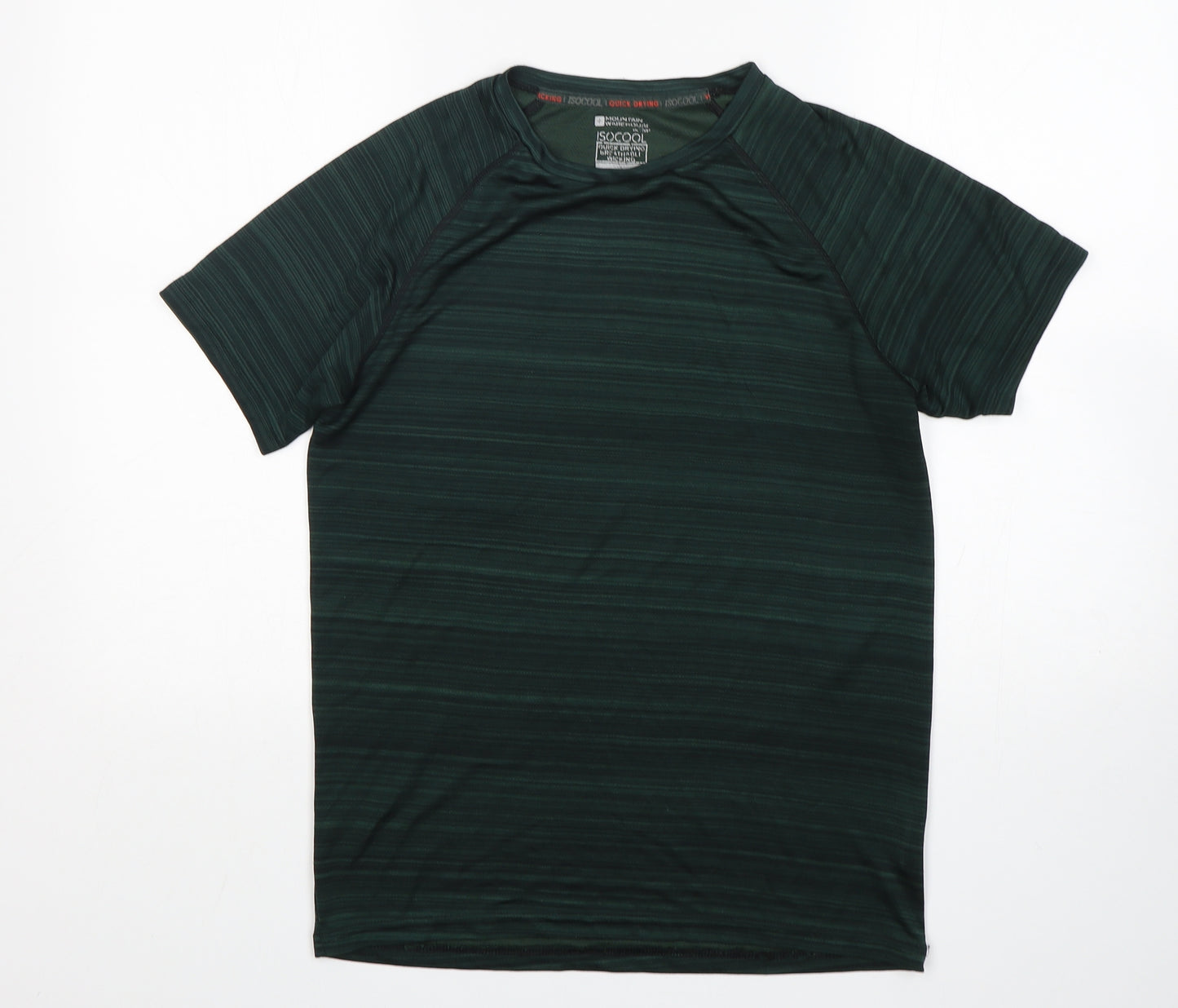 Mountain Warehouse Mens Green  Polyester Basic T-Shirt Size S Round Neck
