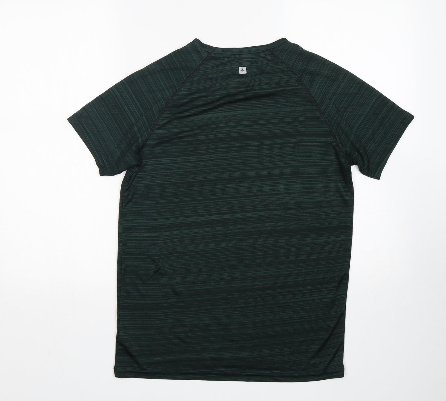 Mountain Warehouse Mens Green  Polyester Basic T-Shirt Size S Round Neck