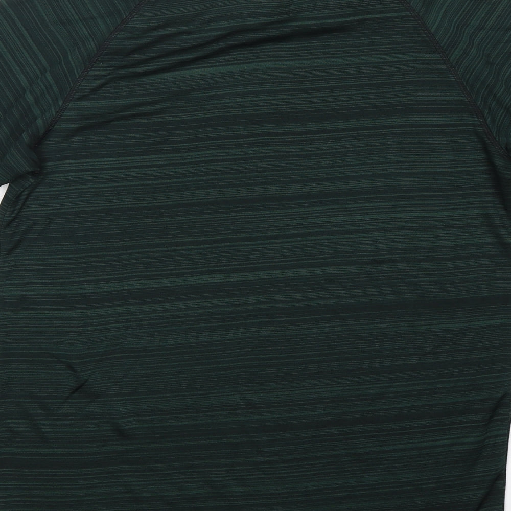 Mountain Warehouse Mens Green  Polyester Basic T-Shirt Size S Round Neck