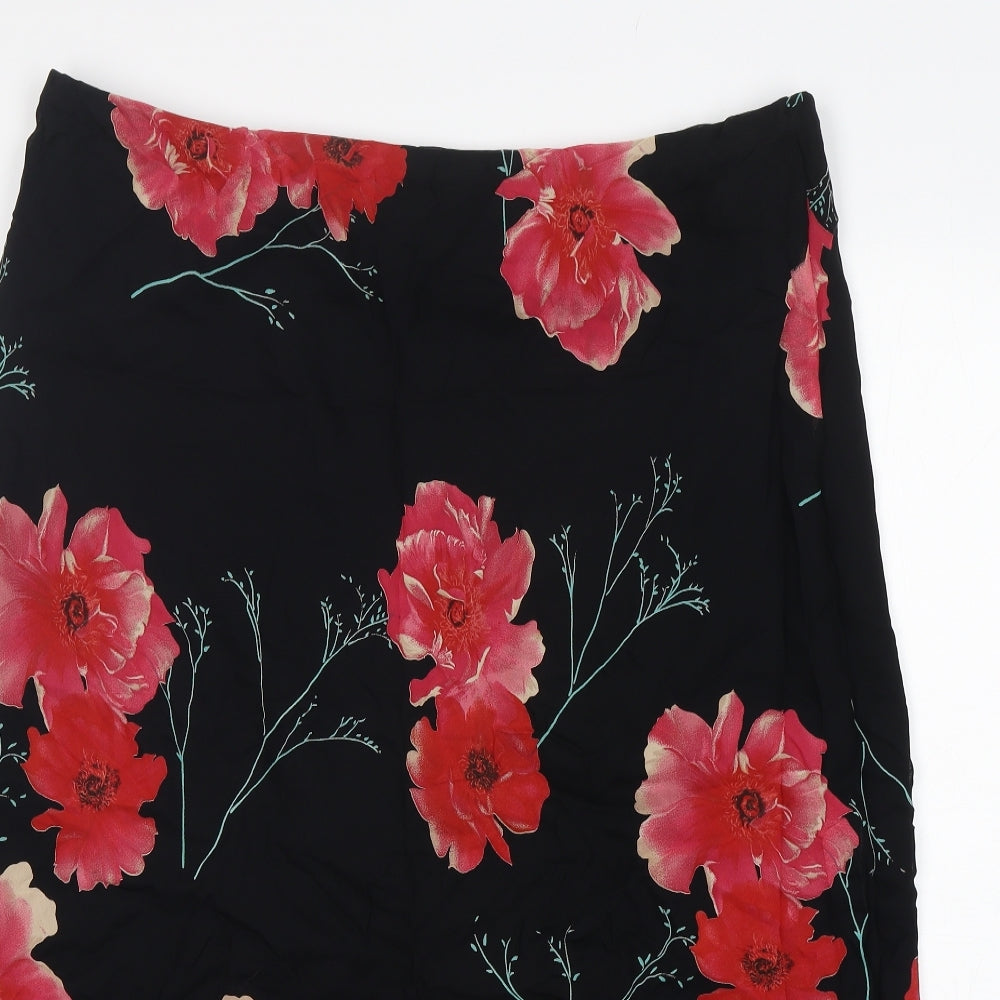 M&S Womens Multicoloured Floral Polyester A-Line Skirt Size 22