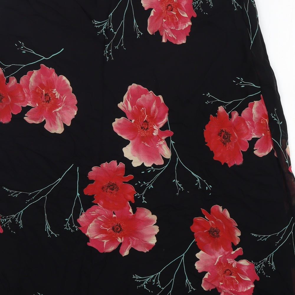 M&S Womens Multicoloured Floral Polyester A-Line Skirt Size 22