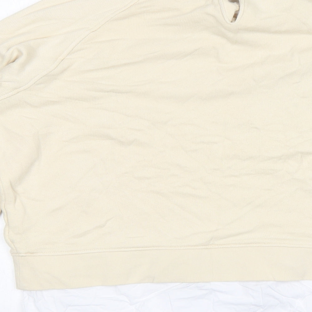 NEXT Womens Beige Collared  Cotton Pullover Jumper Size M
