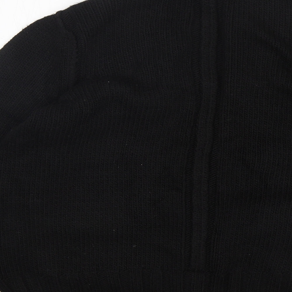 NEXT Womens Black V-Neck  Acrylic Cardigan Jumper Size M