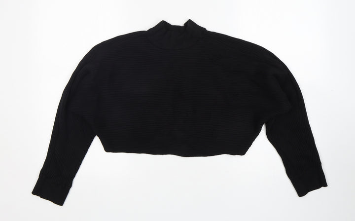 New Look Womens Black Mock Neck  Polyamide Pullover Jumper Size L