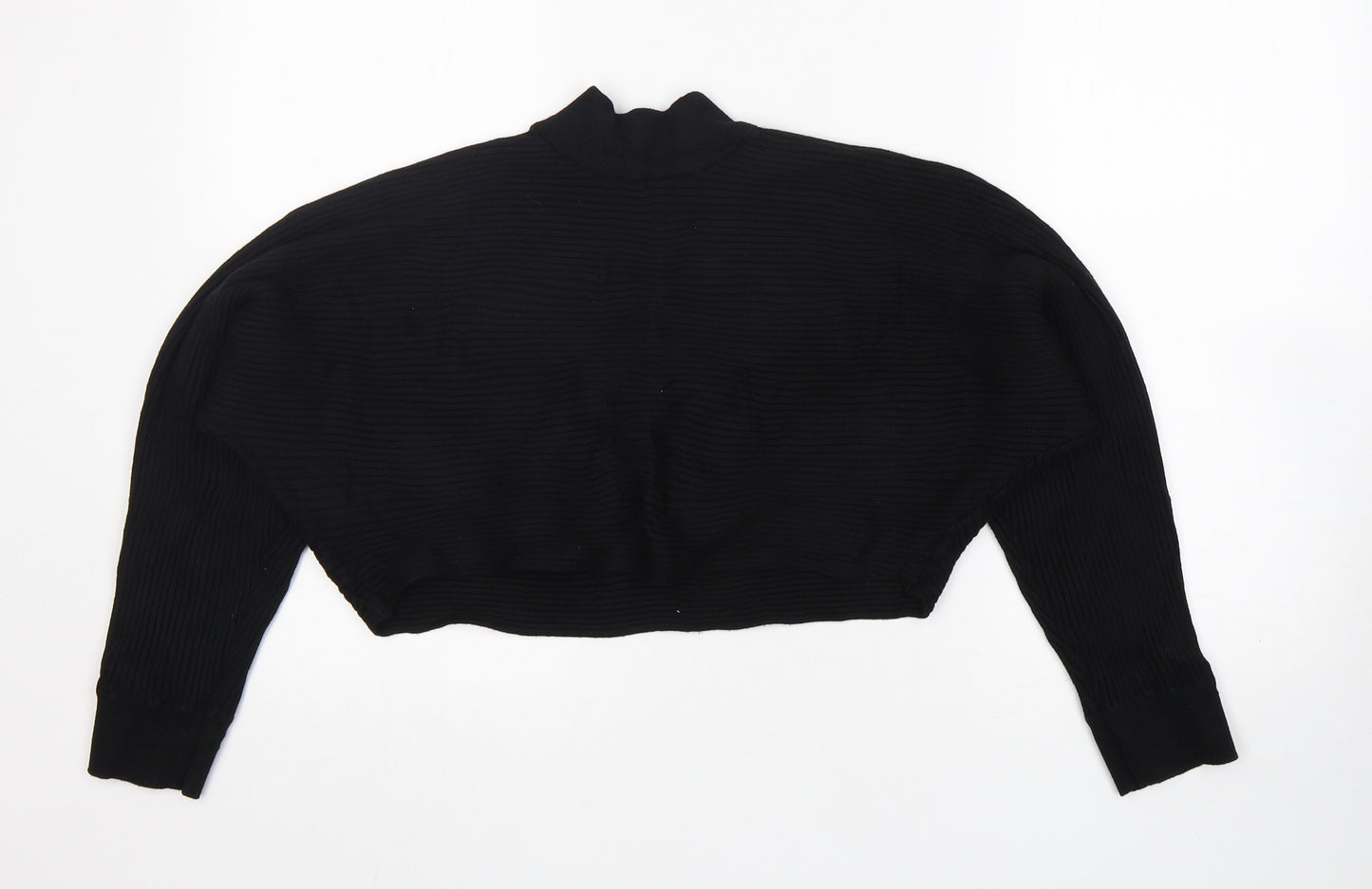 New Look Womens Black Mock Neck  Polyamide Pullover Jumper Size L