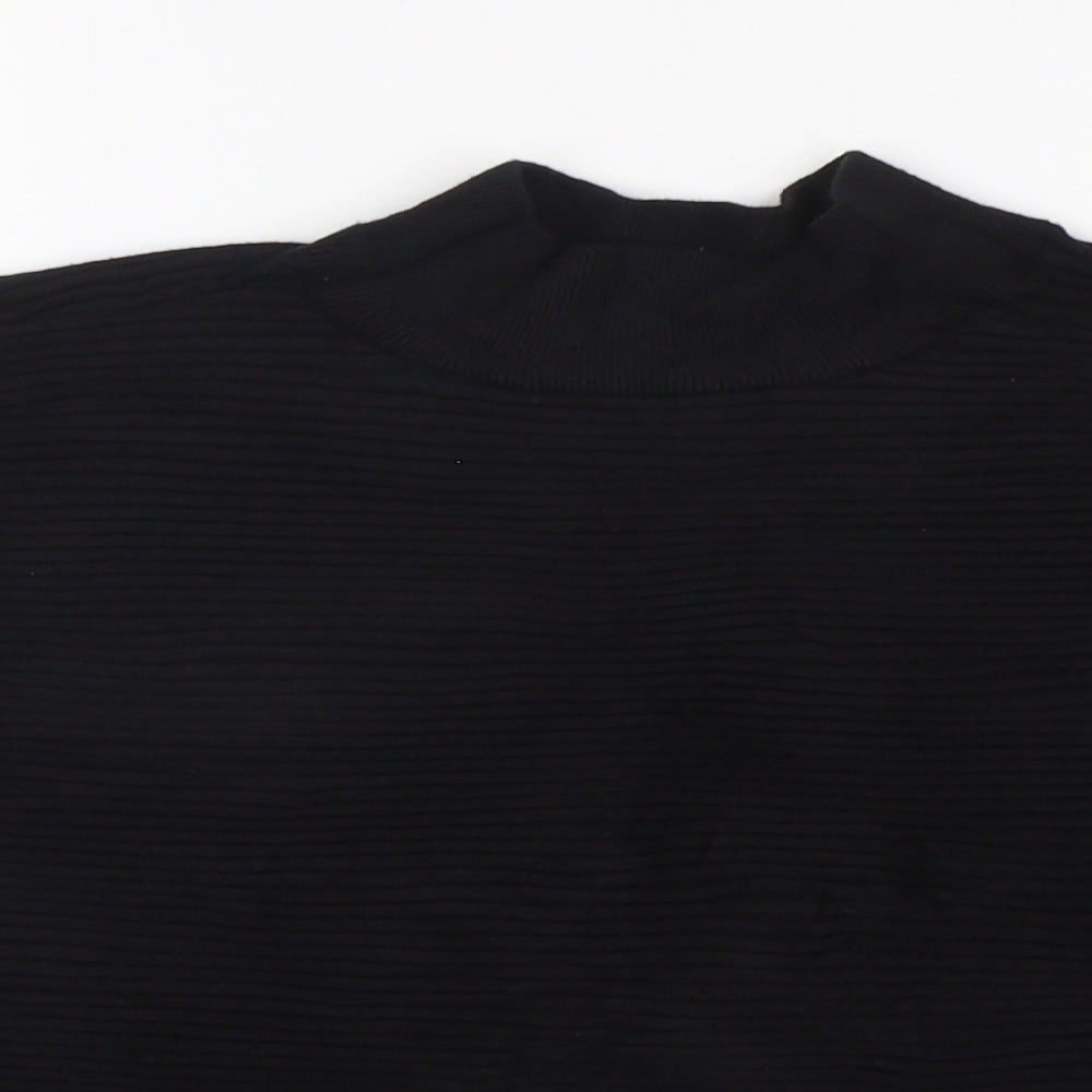 New Look Womens Black Mock Neck  Polyamide Pullover Jumper Size L