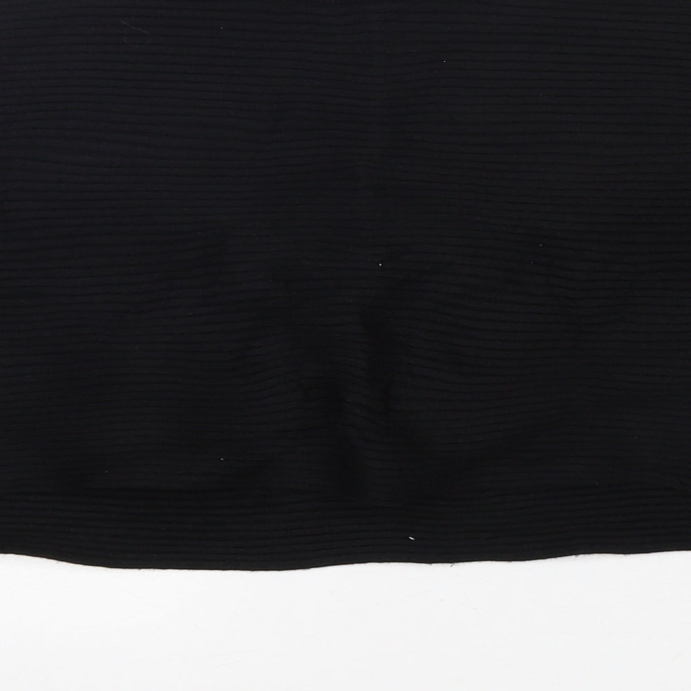 New Look Womens Black Mock Neck  Polyamide Pullover Jumper Size L