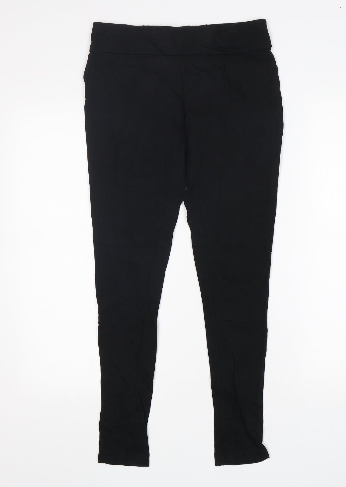 Select Womens Black  Cotton Capri Leggings Size 12 L28 in