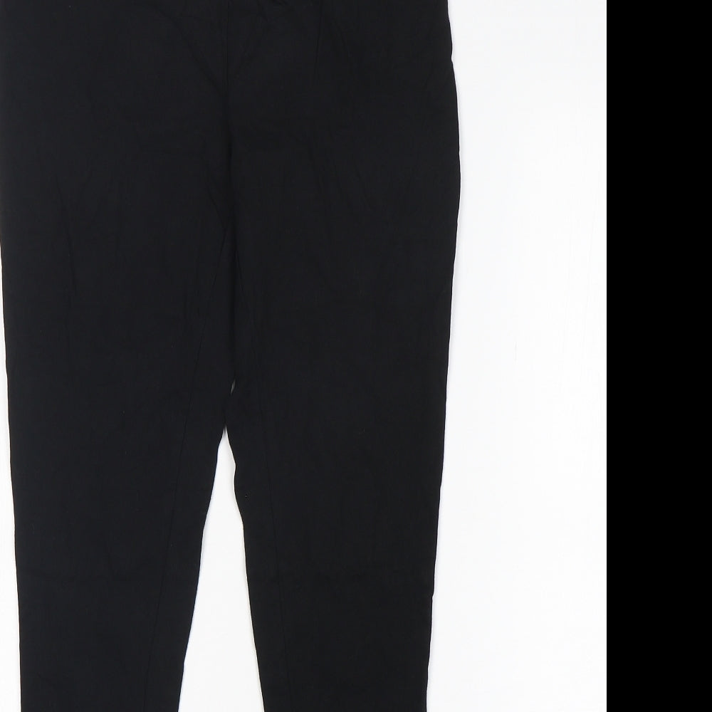Select Womens Black  Cotton Capri Leggings Size 12 L28 in