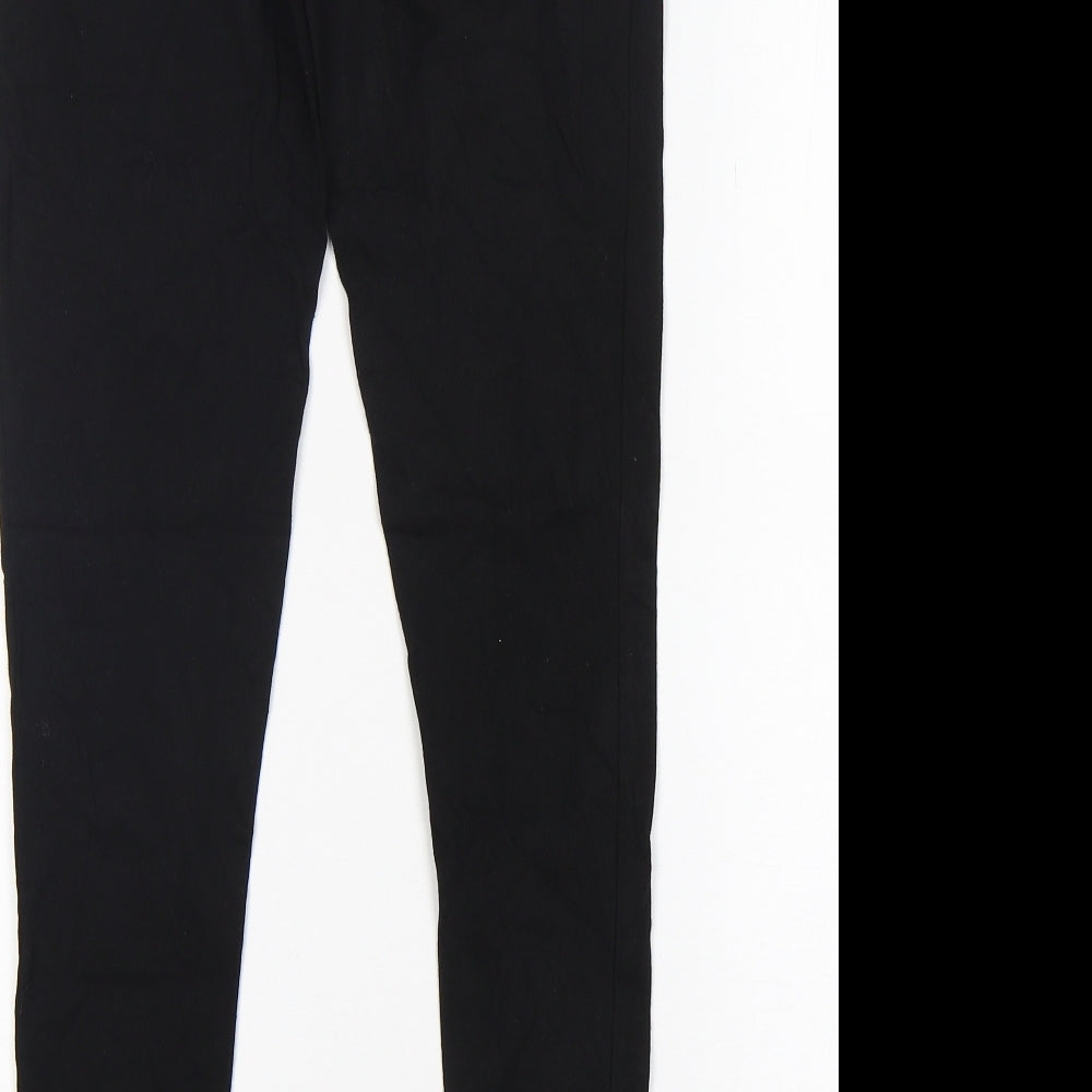 Select Womens Black  Cotton Capri Leggings Size 12 L28 in
