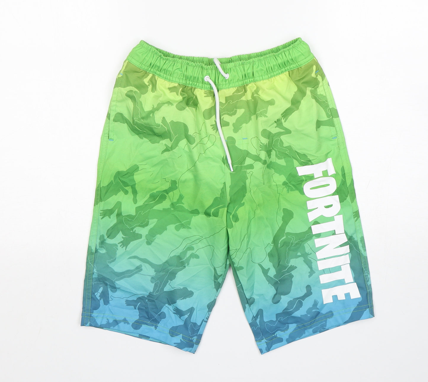 NEXT Boys Green  Polyester Sweat Shorts Size 11 Years  Regular  - Fortnite