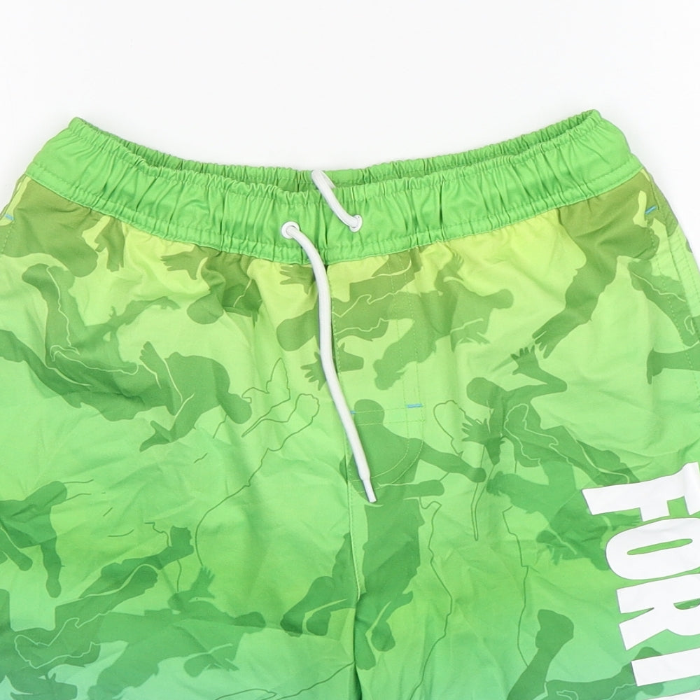 NEXT Boys Green  Polyester Sweat Shorts Size 11 Years  Regular  - Fortnite