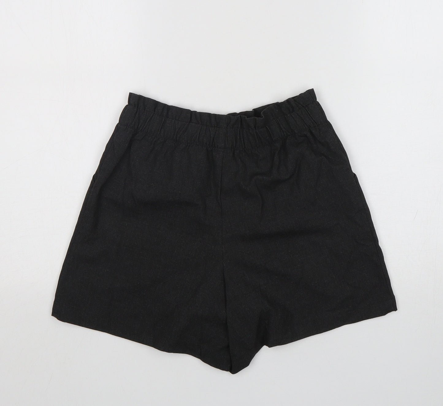 George Girls Grey  Polyester Paperbag Shorts Size 11-12 Years  Regular