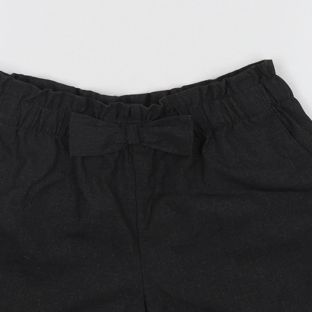 George Girls Grey  Polyester Paperbag Shorts Size 11-12 Years  Regular