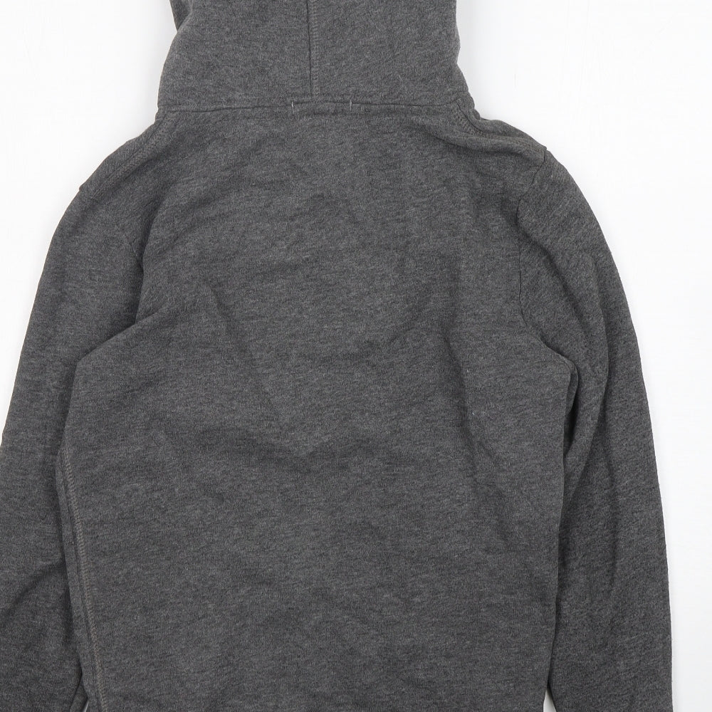 Superdry Womens Grey  Cotton Full Zip Hoodie Size M