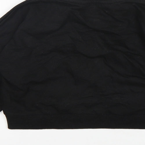 Pep&Co Girls Black  Cotton Pullover Sweatshirt Size 6-7 Years
