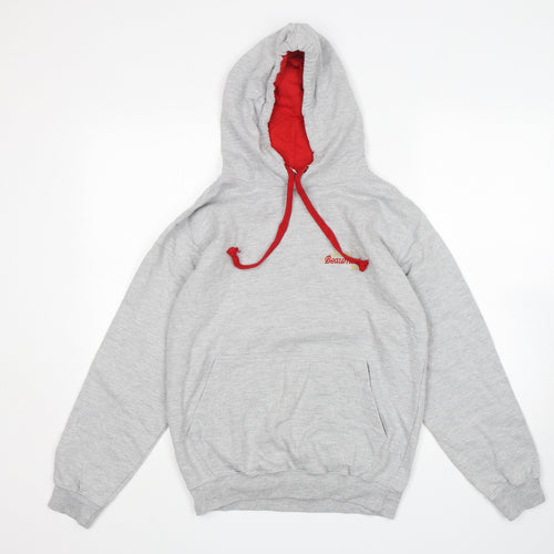Awdis Womens Grey  Cotton Pullover Hoodie Size S
