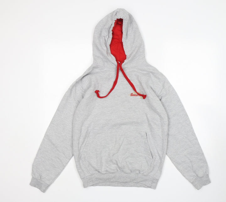 Awdis Womens Grey  Cotton Pullover Hoodie Size S