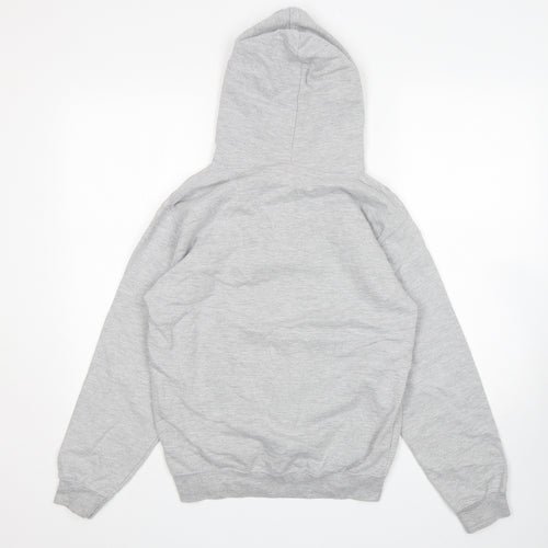 Awdis Womens Grey  Cotton Pullover Hoodie Size S