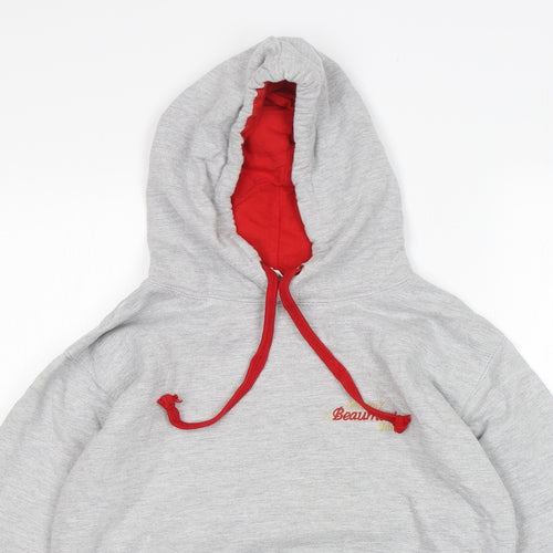 Awdis Womens Grey  Cotton Pullover Hoodie Size S
