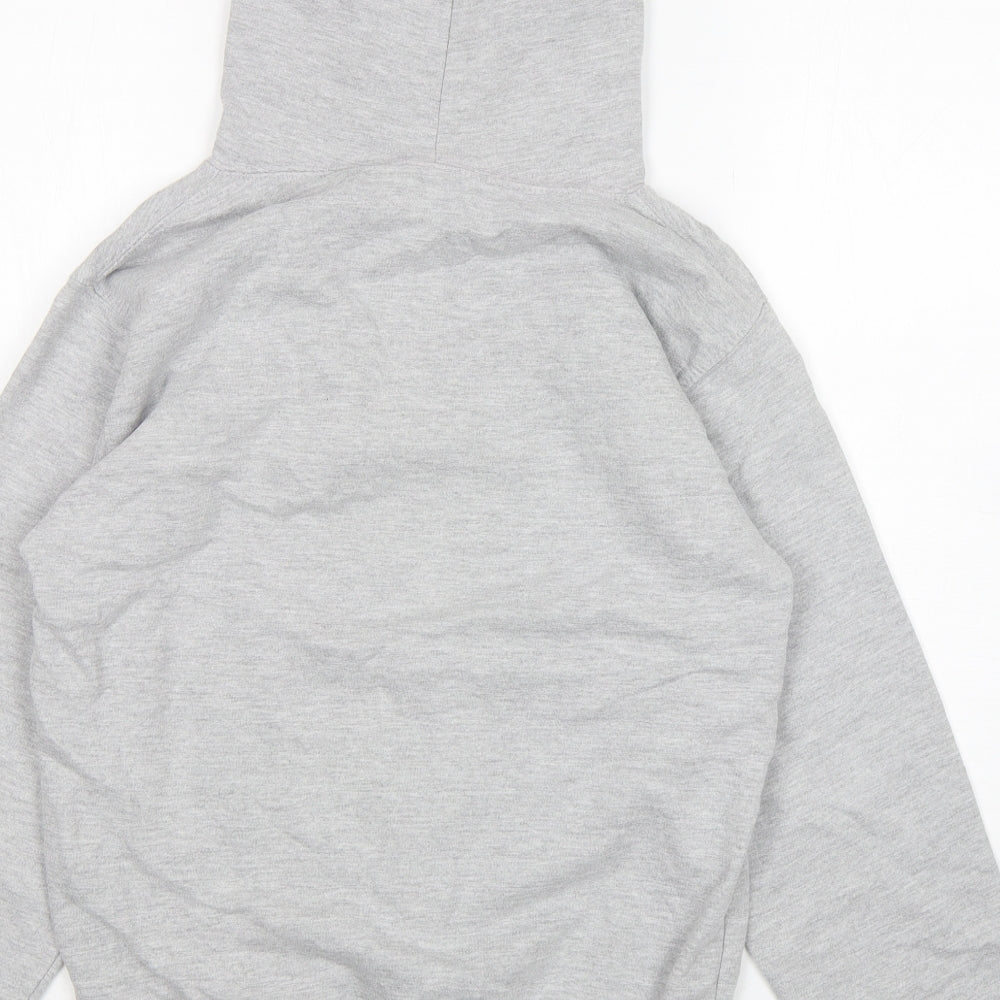 Awdis Womens Grey  Cotton Pullover Hoodie Size S