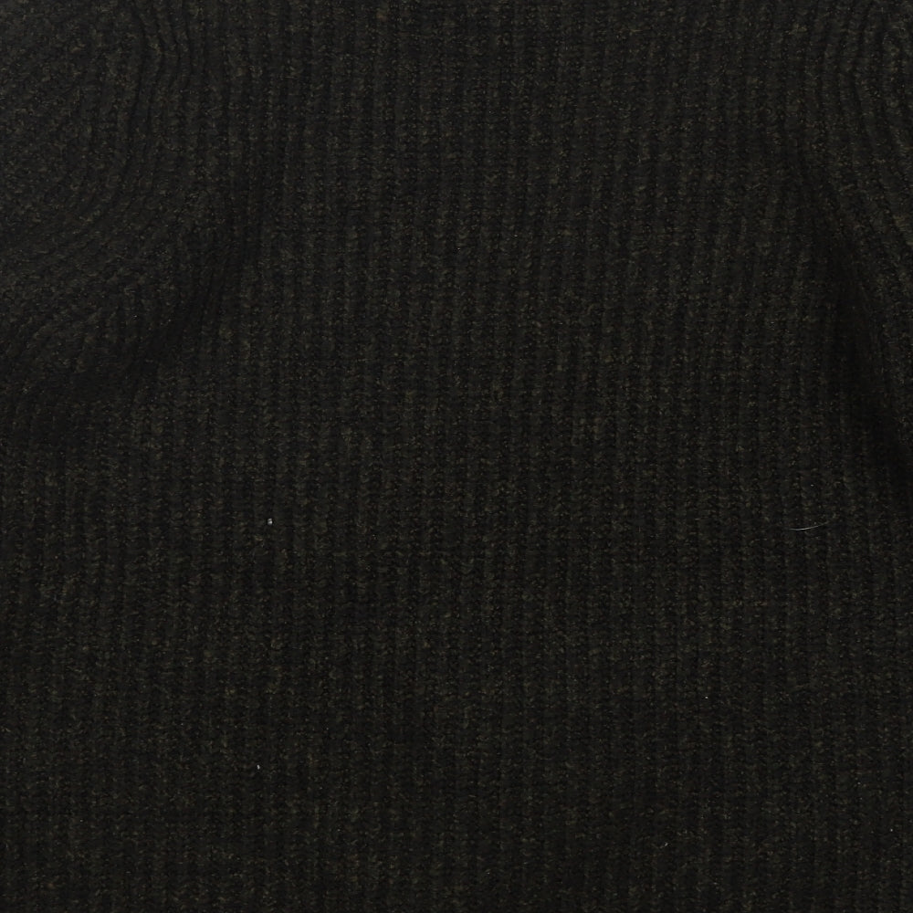M&S Womens Green V-Neck  Acrylic Pullover Jumper Size 16