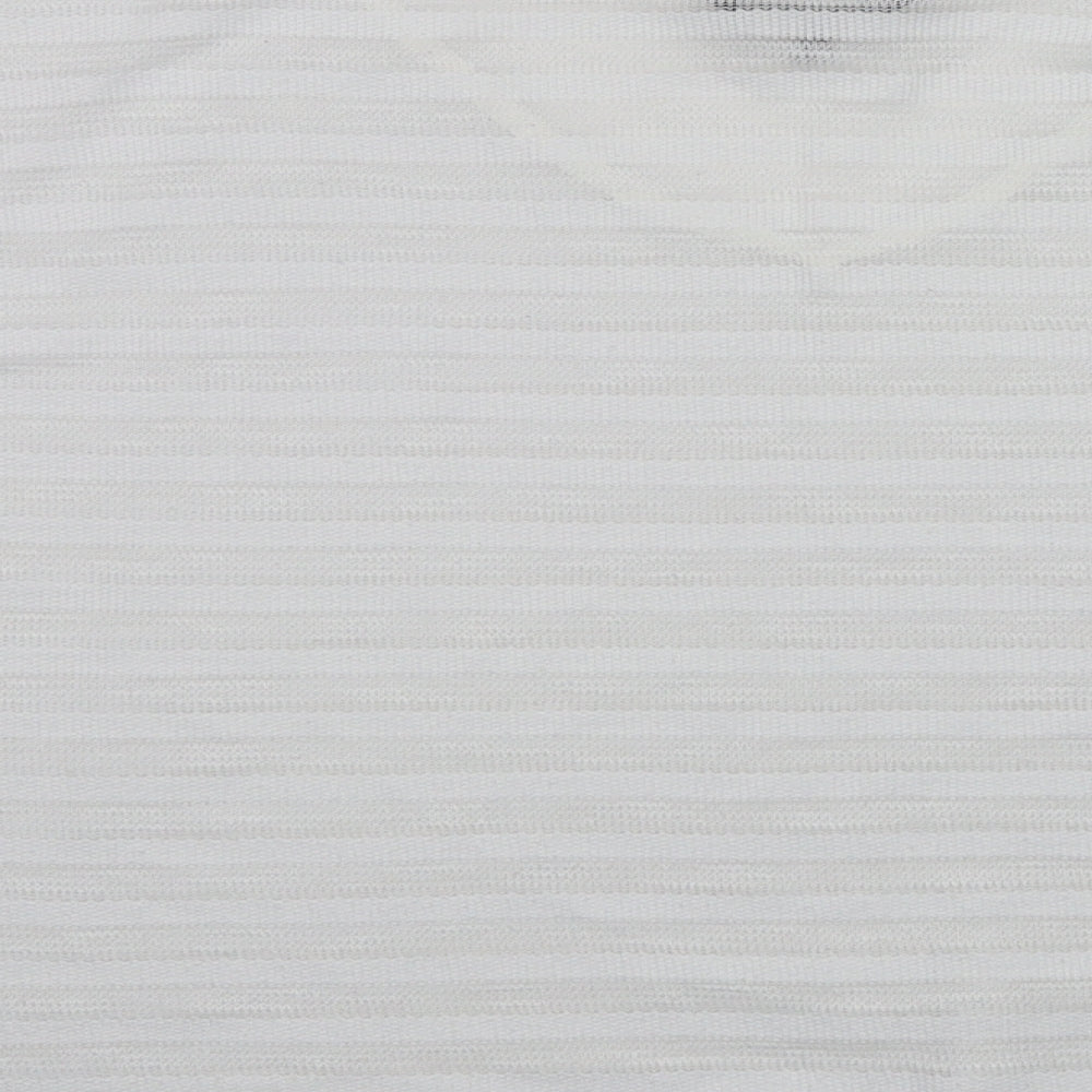 NEXT Womens White V-Neck  Polyester Pullover Jumper Size 12