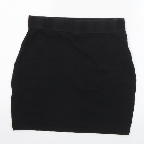 New Look Womens Black  Cotton Mini Skirt Size 12