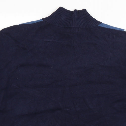 George Mens Black   Pea Coat Coat Size L  Button