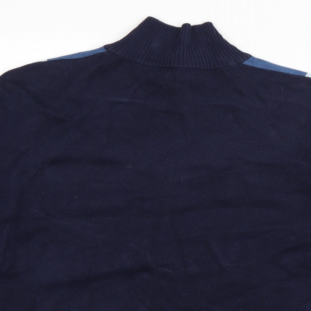 George Mens Black   Pea Coat Coat Size L  Button