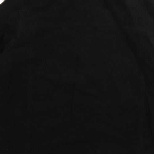 George Mens Black   Pea Coat Coat Size L  Button