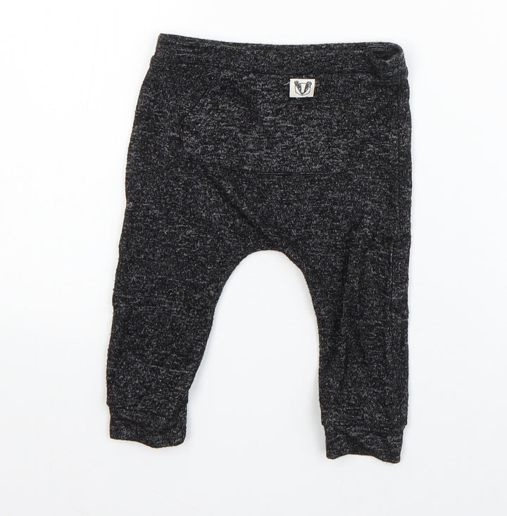 F&F Boys Grey Polyester Jogger Trousers Size 6-9 Months