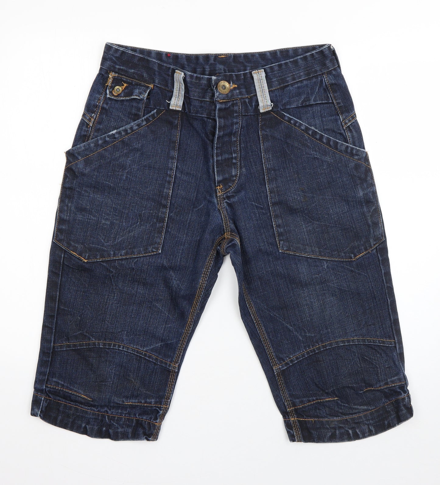 JACK & JONES Mens Blue  Cotton Bermuda Shorts Size M L11 in Regular Button