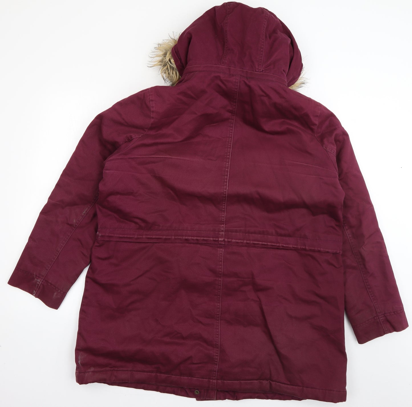 Marks and Spencer Womens Purple   Parka Coat Size 16  Zip